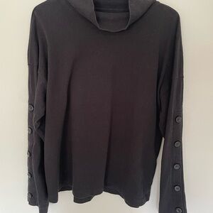 Madewell Button-Sleeve Turtleneck Top
